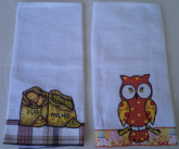 Panos de prato - Fubá e Coruja