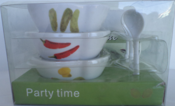 Petisqueira plástica ondulada 6 peças